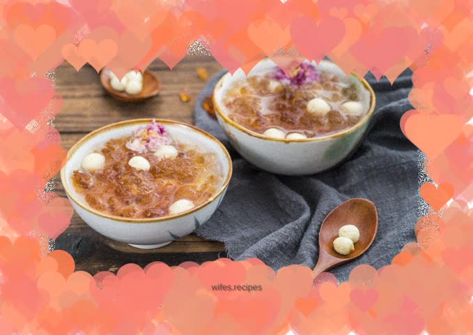 Peach Gum, Lotus Seed and Rose Soup