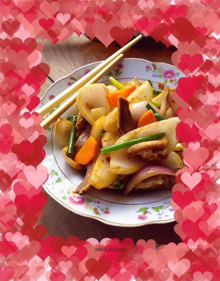 Sautéed pork tongue with soy sauce