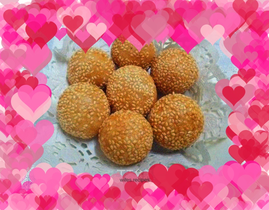 Milky sesame balls