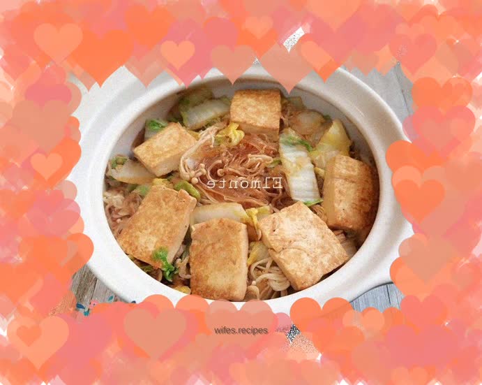 Braised tofu with cabbage and vermicelli