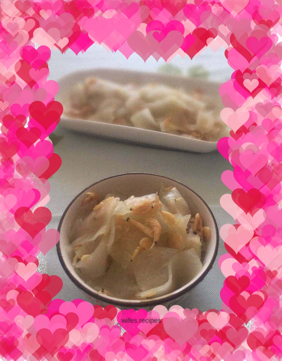 Fried Winter Melon with Shrimp Skin