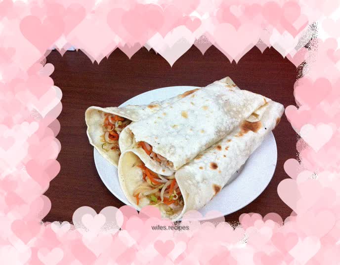 Bean Sprouts and Carrots Burrito