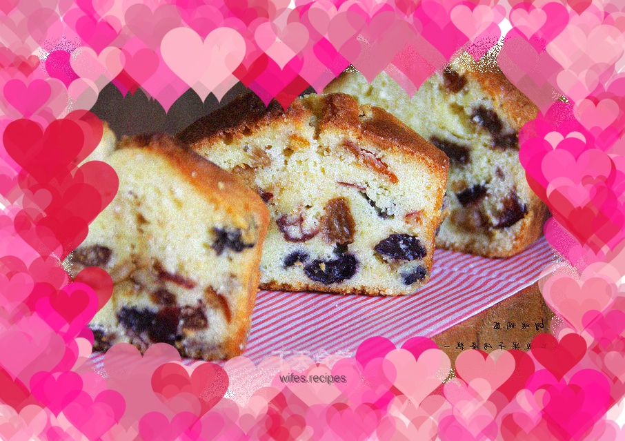 [Improved Dried Fruit Pound Cake]: A delicious taste worth waiting for
