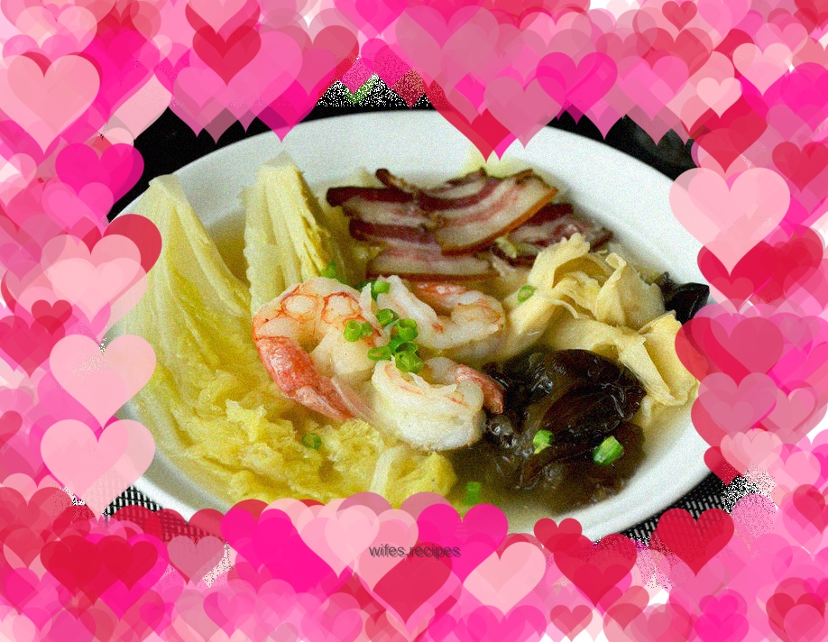 Braised pork and baby cabbage