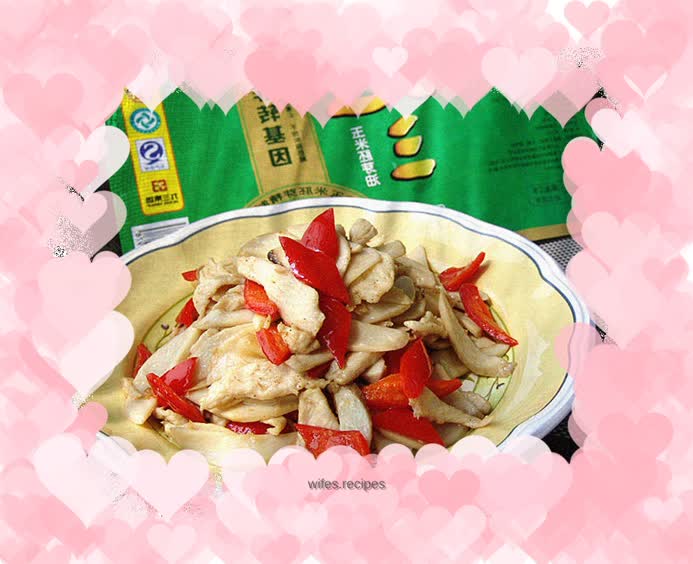 Stir-fried Chicken Slices with King Oyster Mushroom