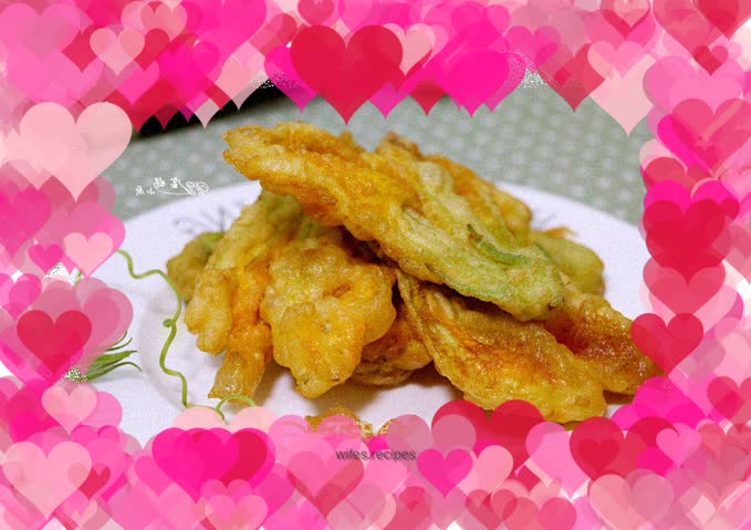 Fried pumpkin flowers