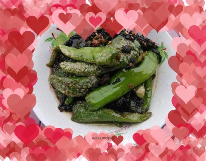 Braised peppers in oil