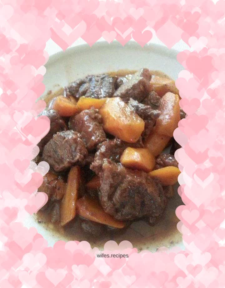 Beef Tendon Braised in Red Wine