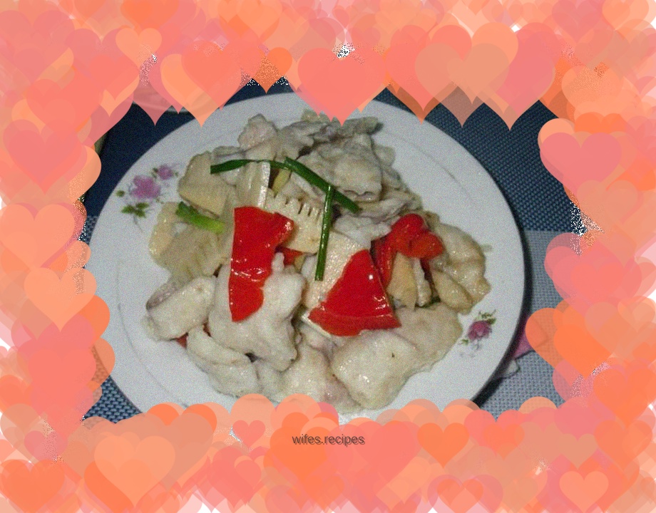 Stir-fried black fish fillets with winter bamboo shoots