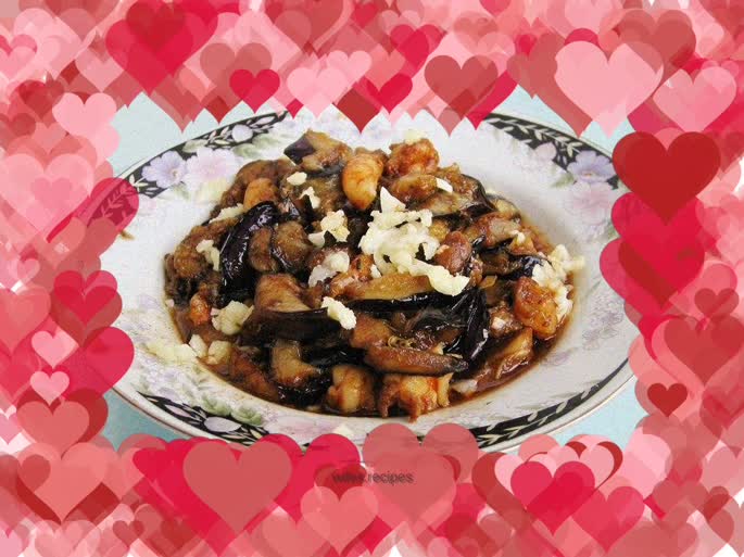 Grilled Eggplant with Shrimp