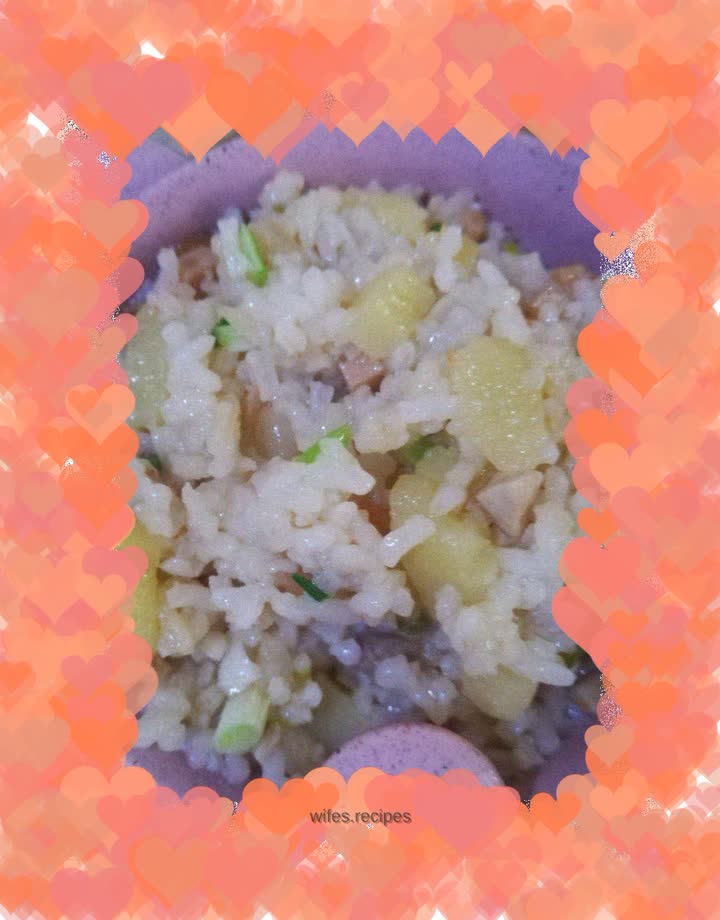 Potato braised rice