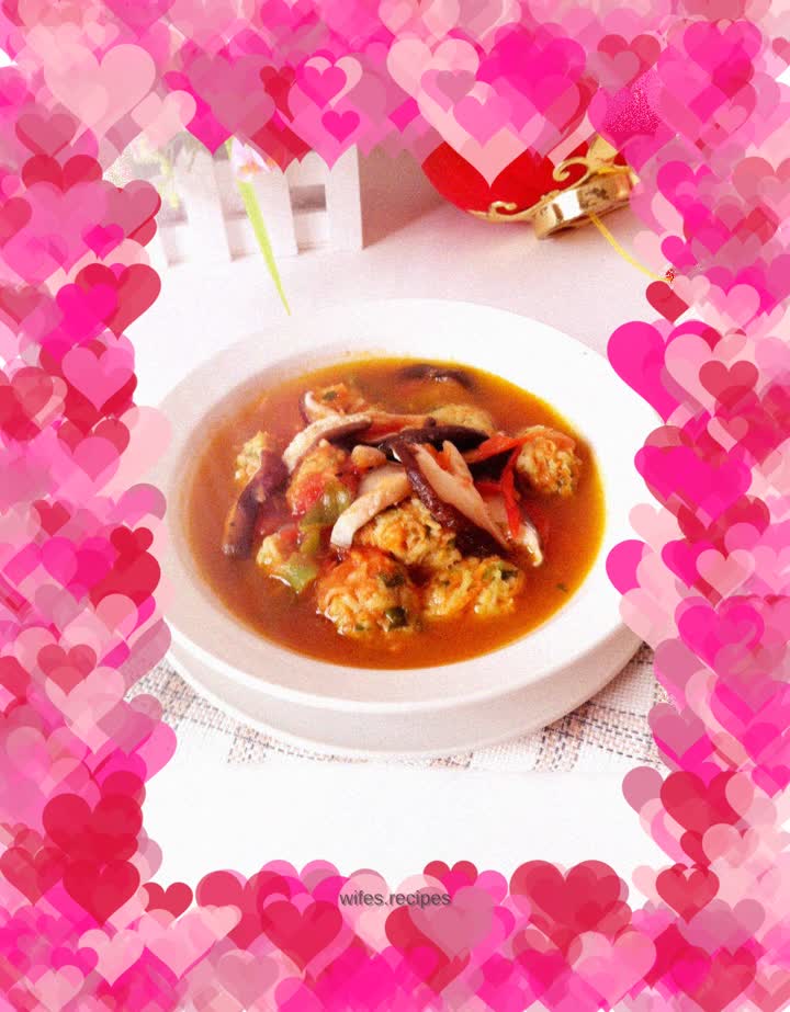 Tomato and Mushroom Ball Soup