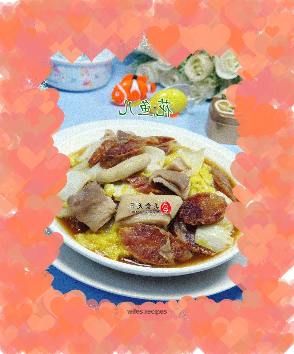 Spicy Sausage, Pork Belly, Stir-fried Baby Cabbage