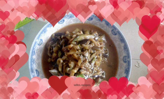 Home-style fried eggplant shreds