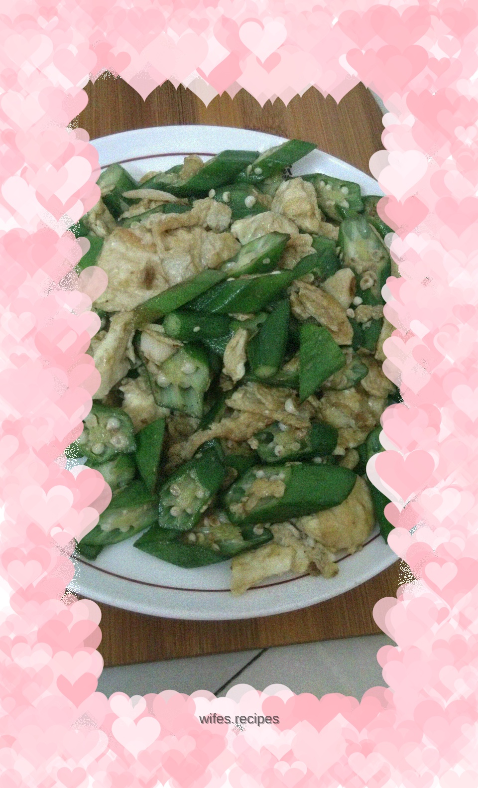 Okra scrambled eggs