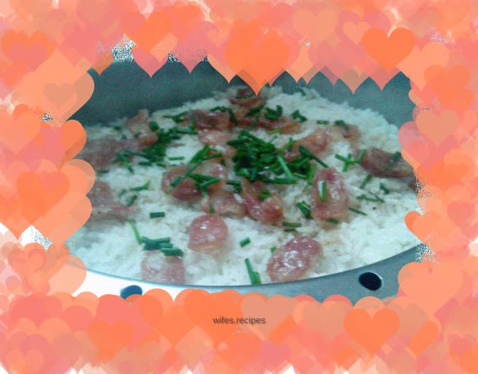 Steamed Rice with Chinese Sausage