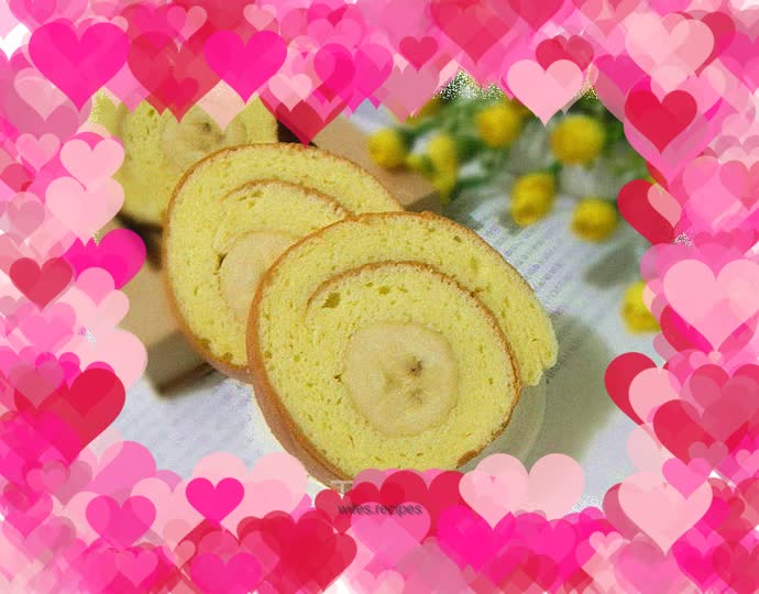 Banana Condensed Milk Cake Roll