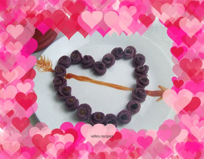 Purple sweet potato and rose soft snacks