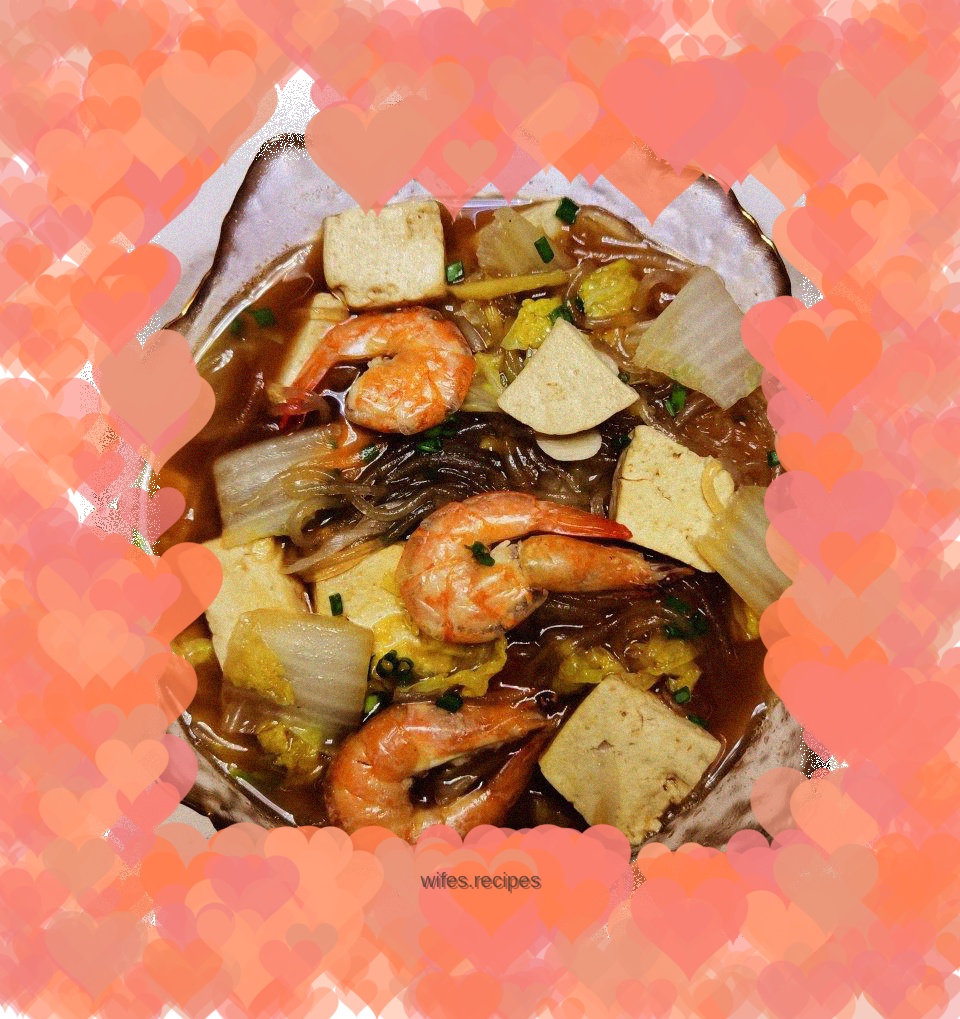 Braised vermicelli with shrimp and cabbage