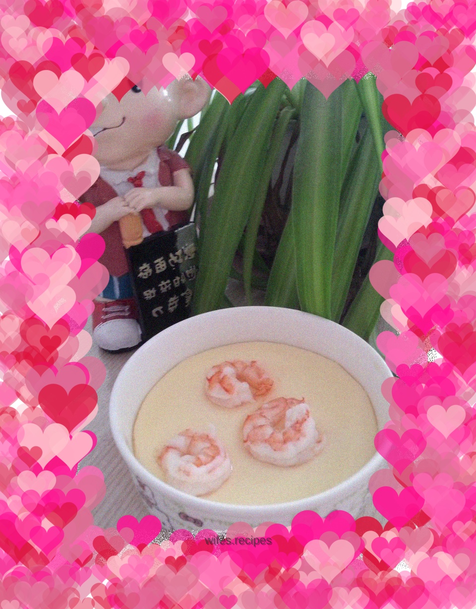 Shrimp milk custard