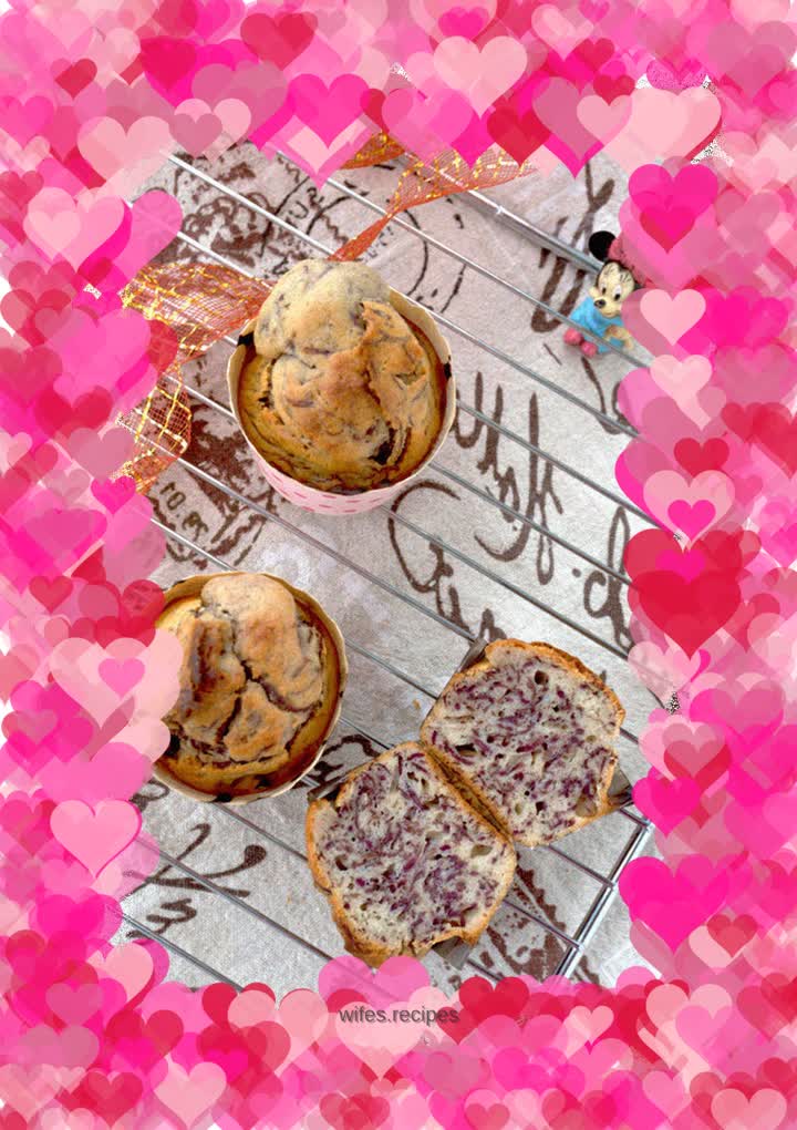 Honey purple sweet potato cake