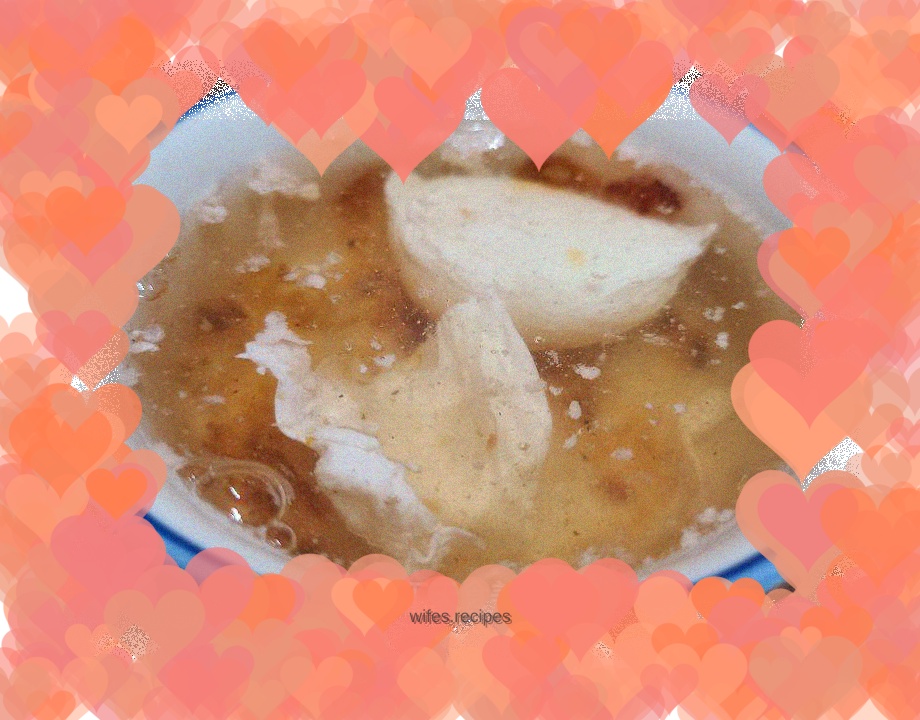 Peach Gum Poached Egg