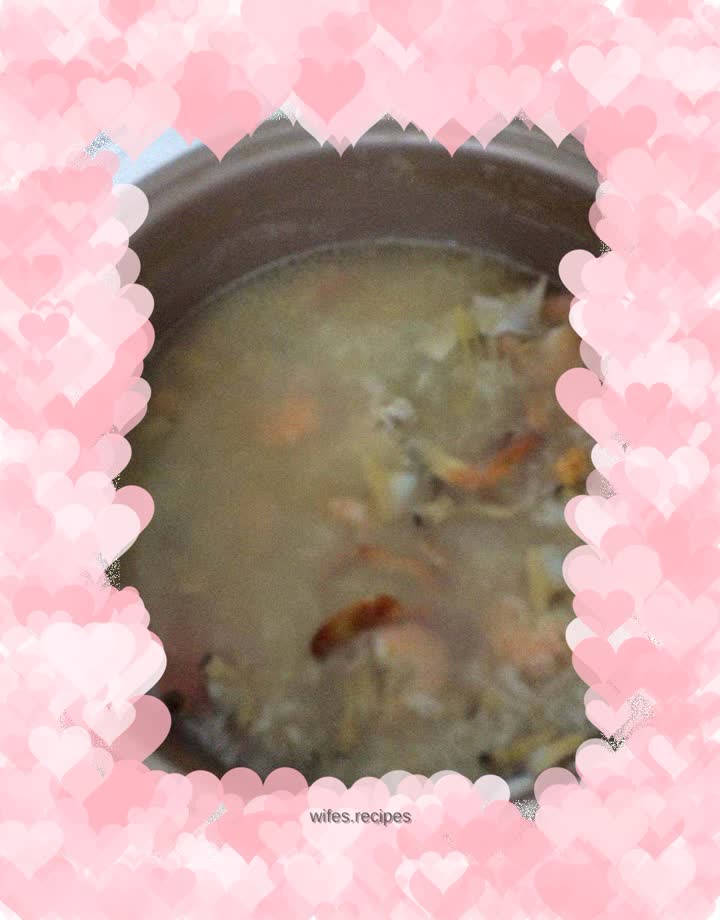 Raw seafood porridge