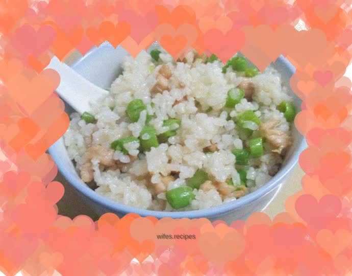 Fried rice with beans and meat