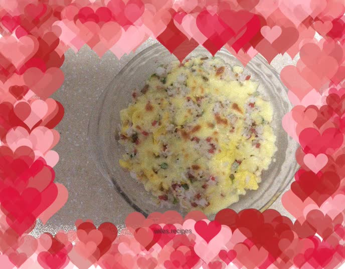 Baked rice full of love