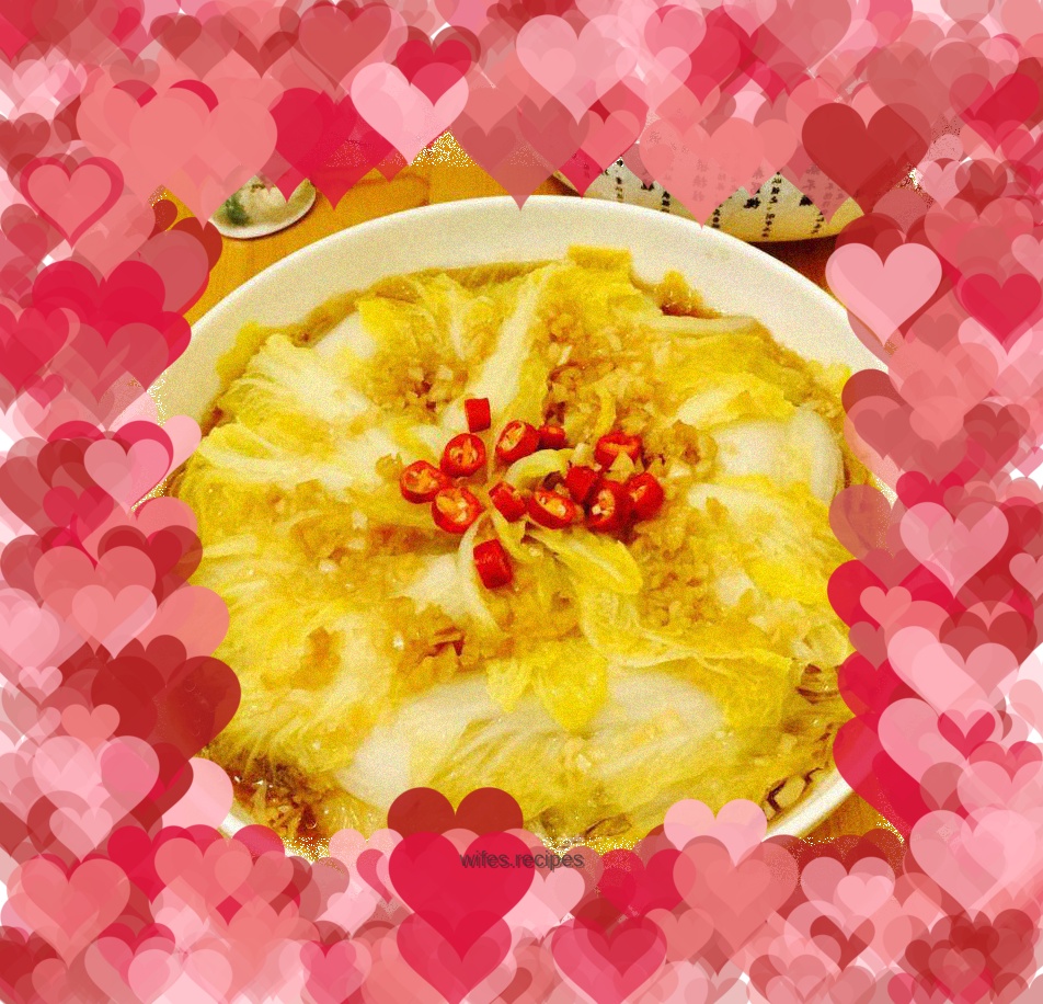 Steamed cabbage with garlic vermicelli