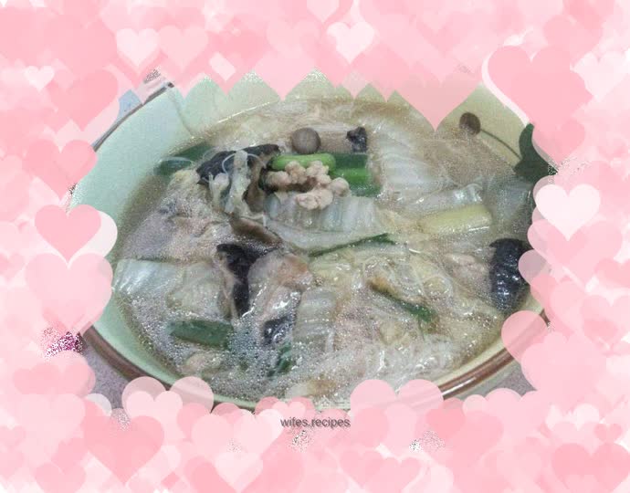 Mushroom and Shrimp Rice Noodles