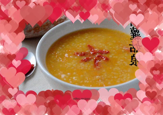 Pumpkin, millet and wolfberry porridge