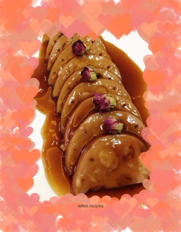 Rose glutinous rice and lotus root