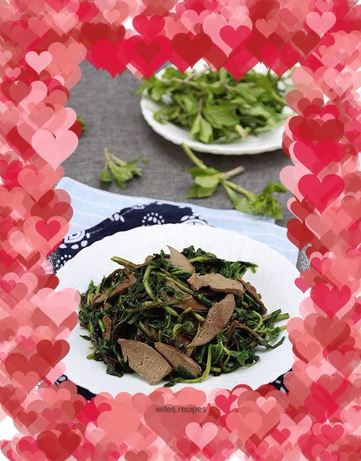 Stir-fried pork liver with wolfberry vegetables