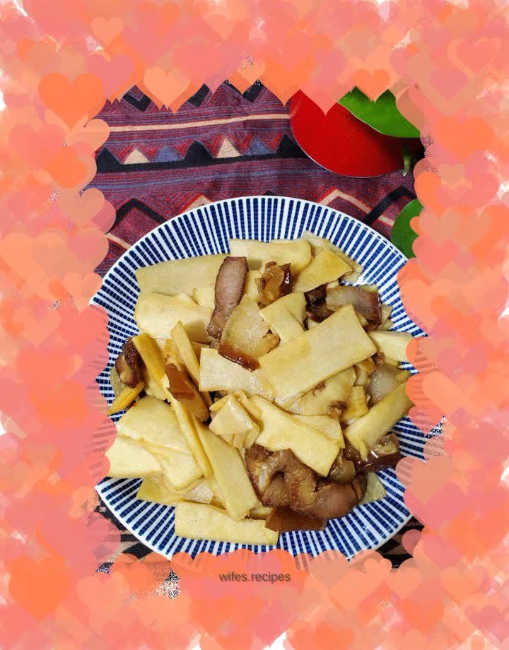 Stir-fried Bamboo Shoots with Bacon