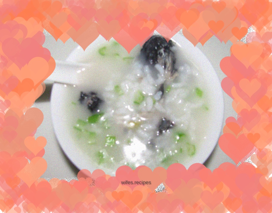 Healthy black-bone chicken porridge