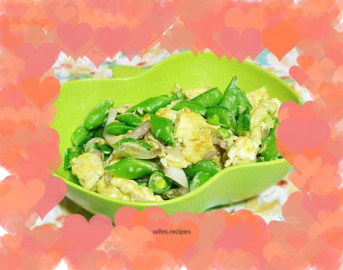 Sweet peas scrambled eggs