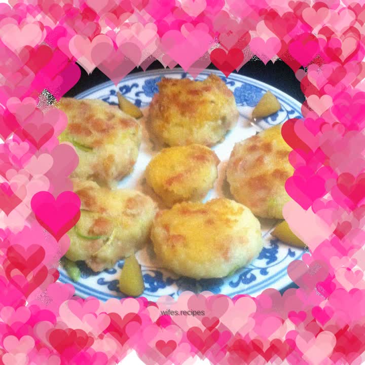 Ham and potato pancakes