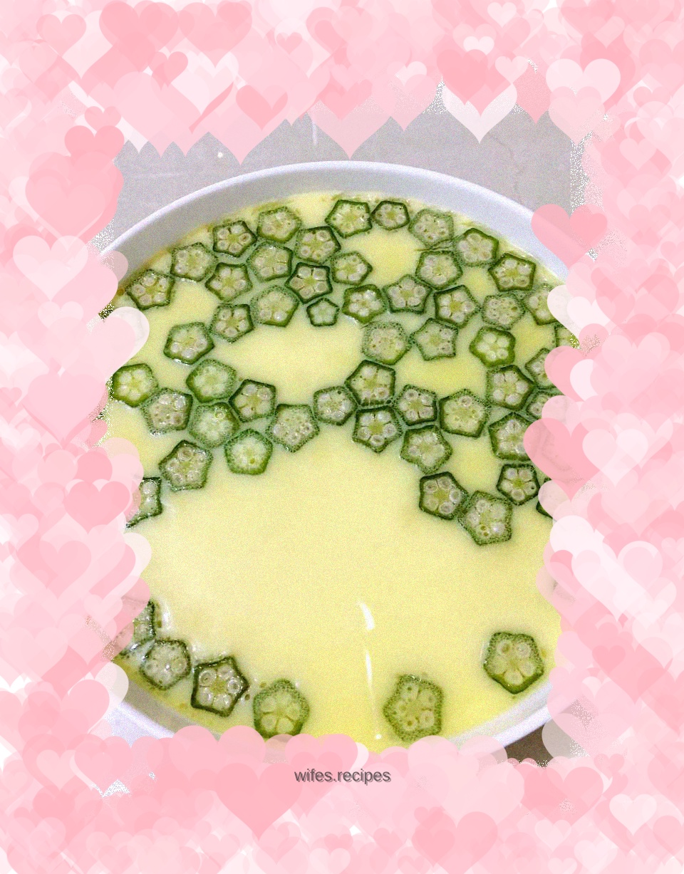 Okra Steamed Egg