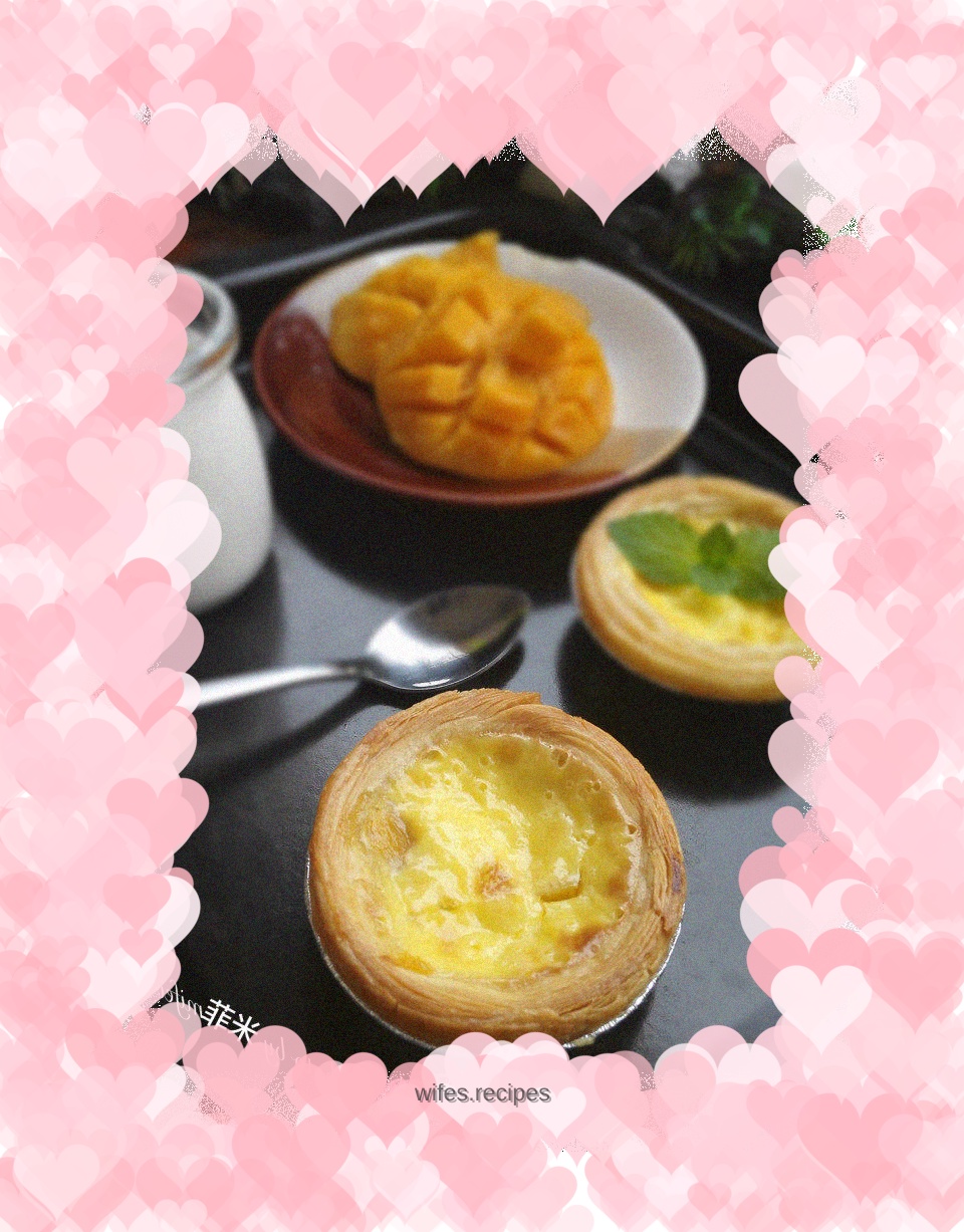 Mango egg tart