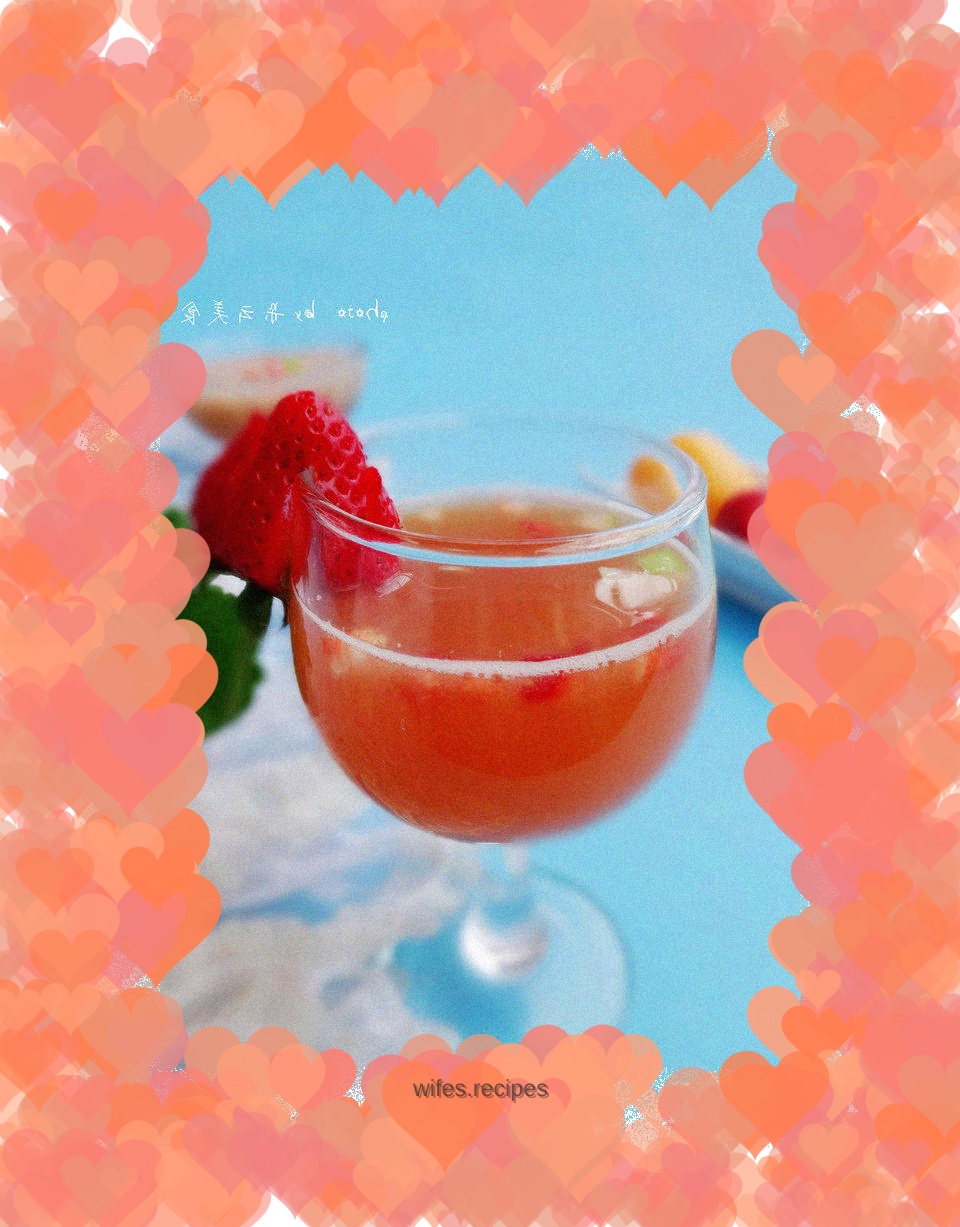 Natural and pure strawberry fresh juice