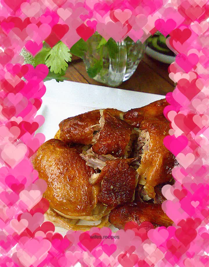 Grilled chicken with onion