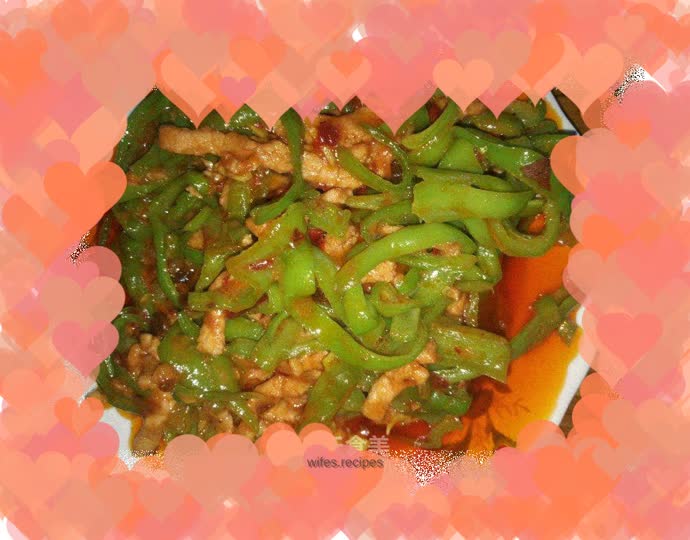 Shredded pork with green pepper