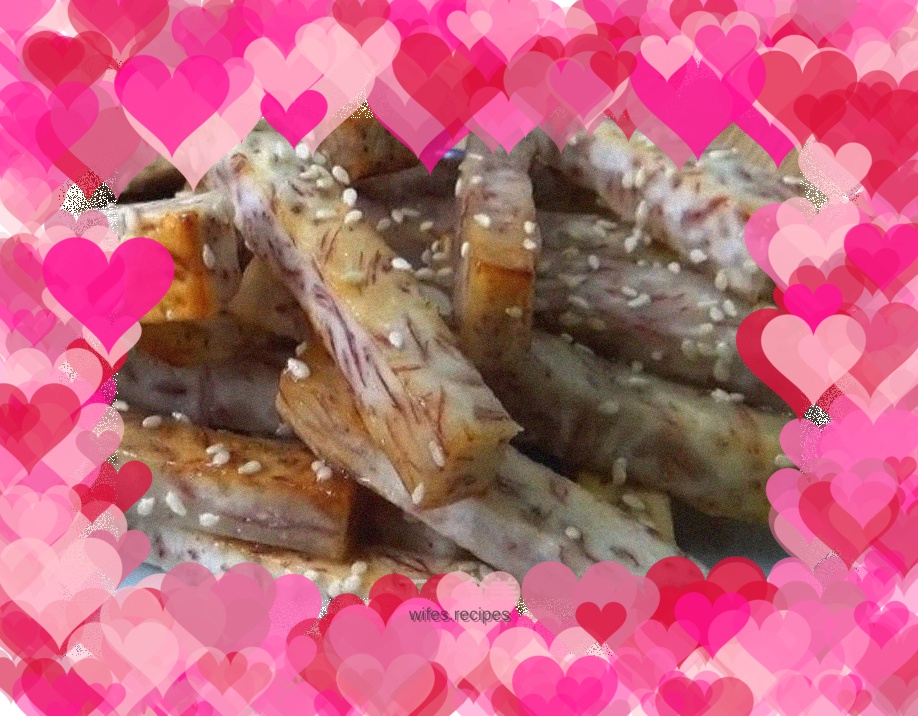 Caramel taro sticks
