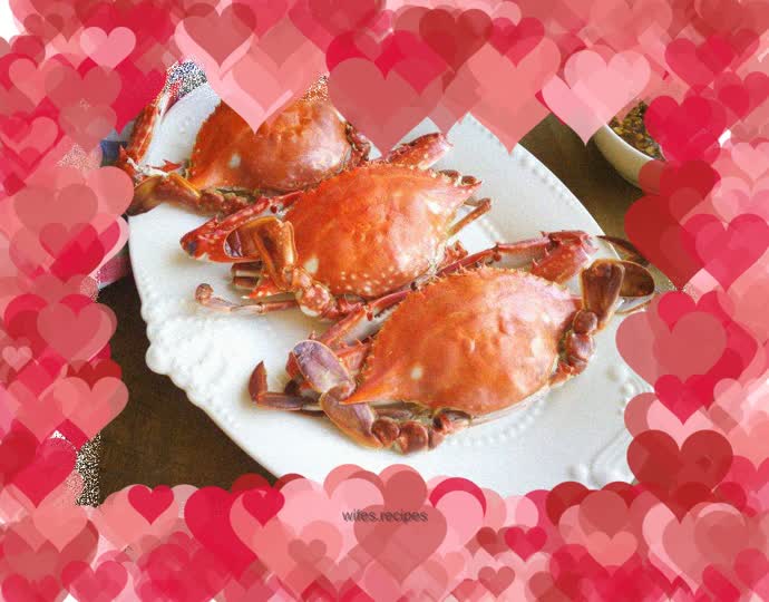 Steamed swimming crab
