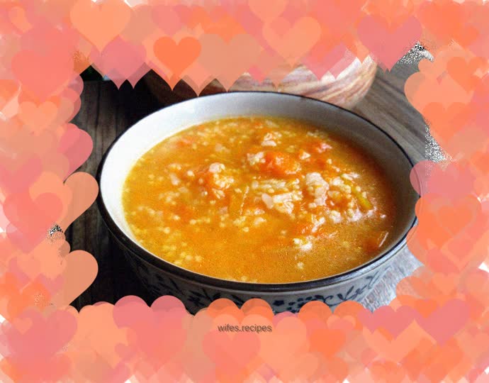 Two-color pumpkin porridge