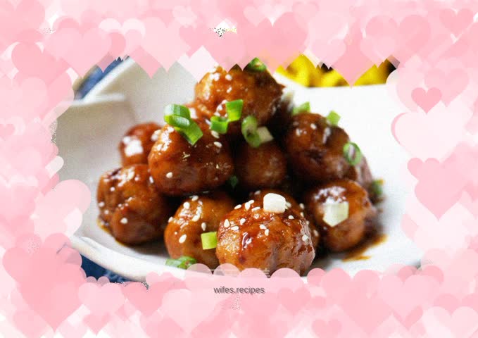 Sweet and sour lotus root balls#