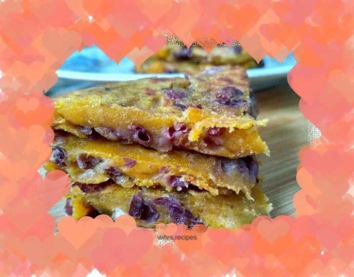 Red bean and pumpkin cake