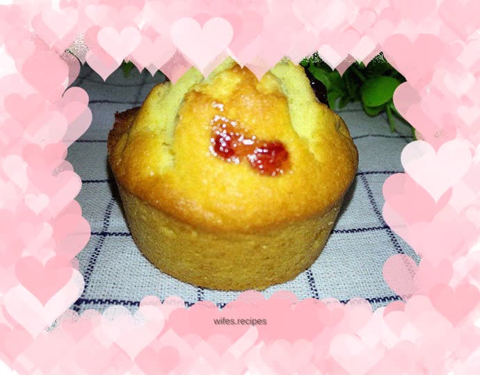 Strawberry muffin cake