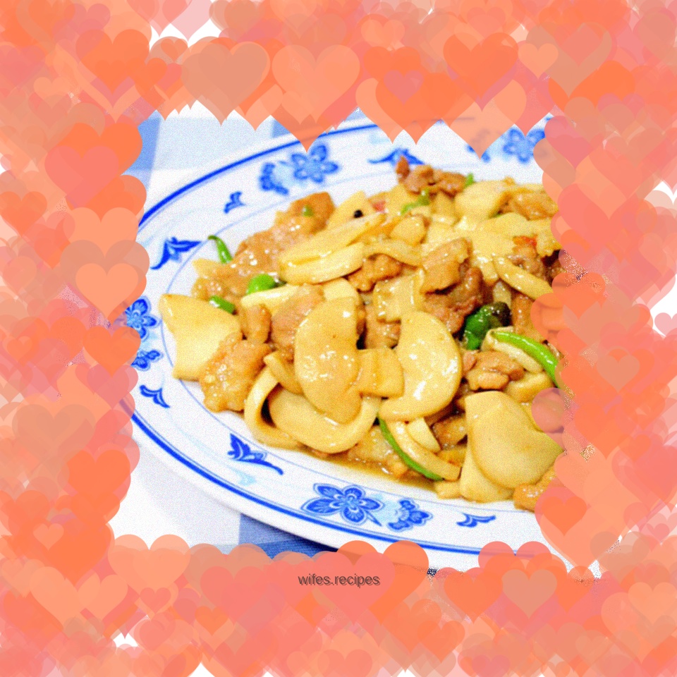 Sauce-flavored king oyster mushroom slices